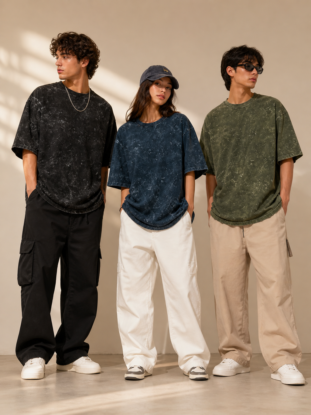 Unisex Acid Washed Oversized Tee