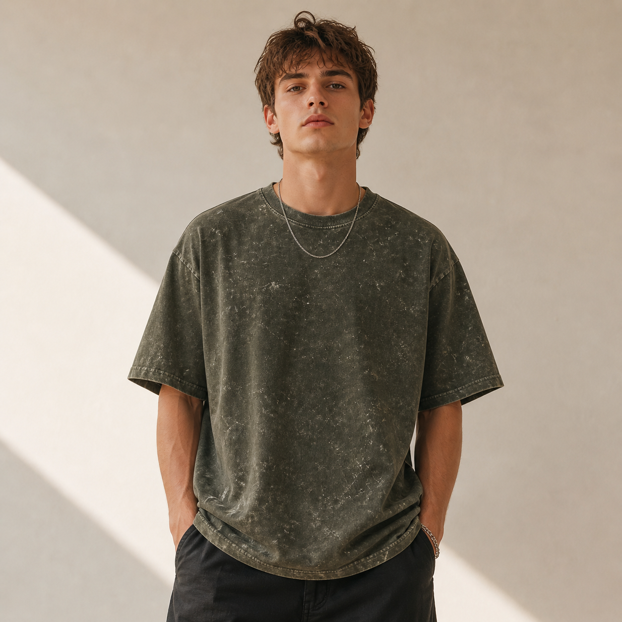 Unisex Acid Washed Oversized Tee